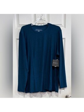 Beyond Yoga Men's XL Always Beyond Men's Long Sleeve Crew 2.0 Blue Gem NWT